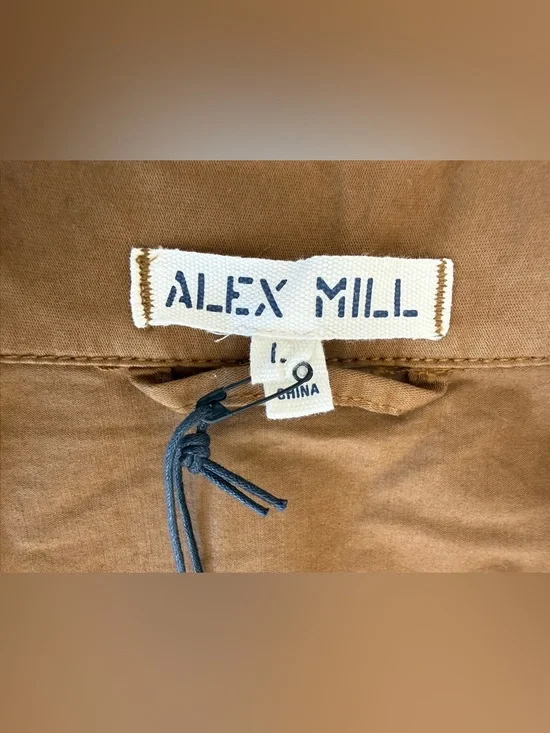 Alex Mill — Utility Cotton Twill Jumpsuit - Hickory — Size L - Picture 7 of 16